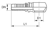Схема прямого фитинга BANJO под дюймовые болты - 0